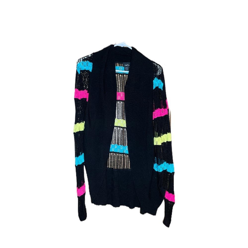 Colorful Crochet Striped Cardigan